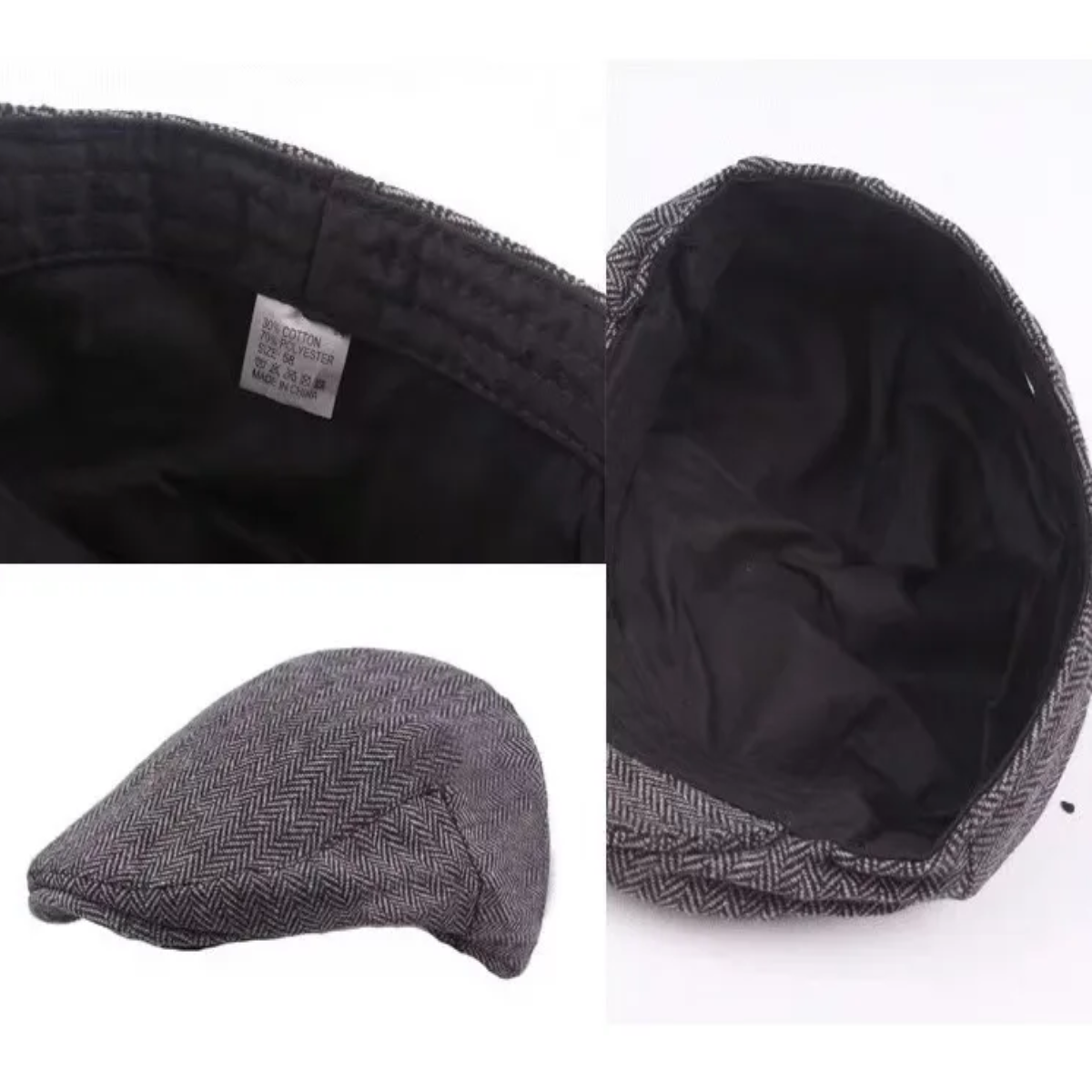 Foto 6 pulgar | Boina Española De Paño Cerrada Para Hombre Lab.g Gris