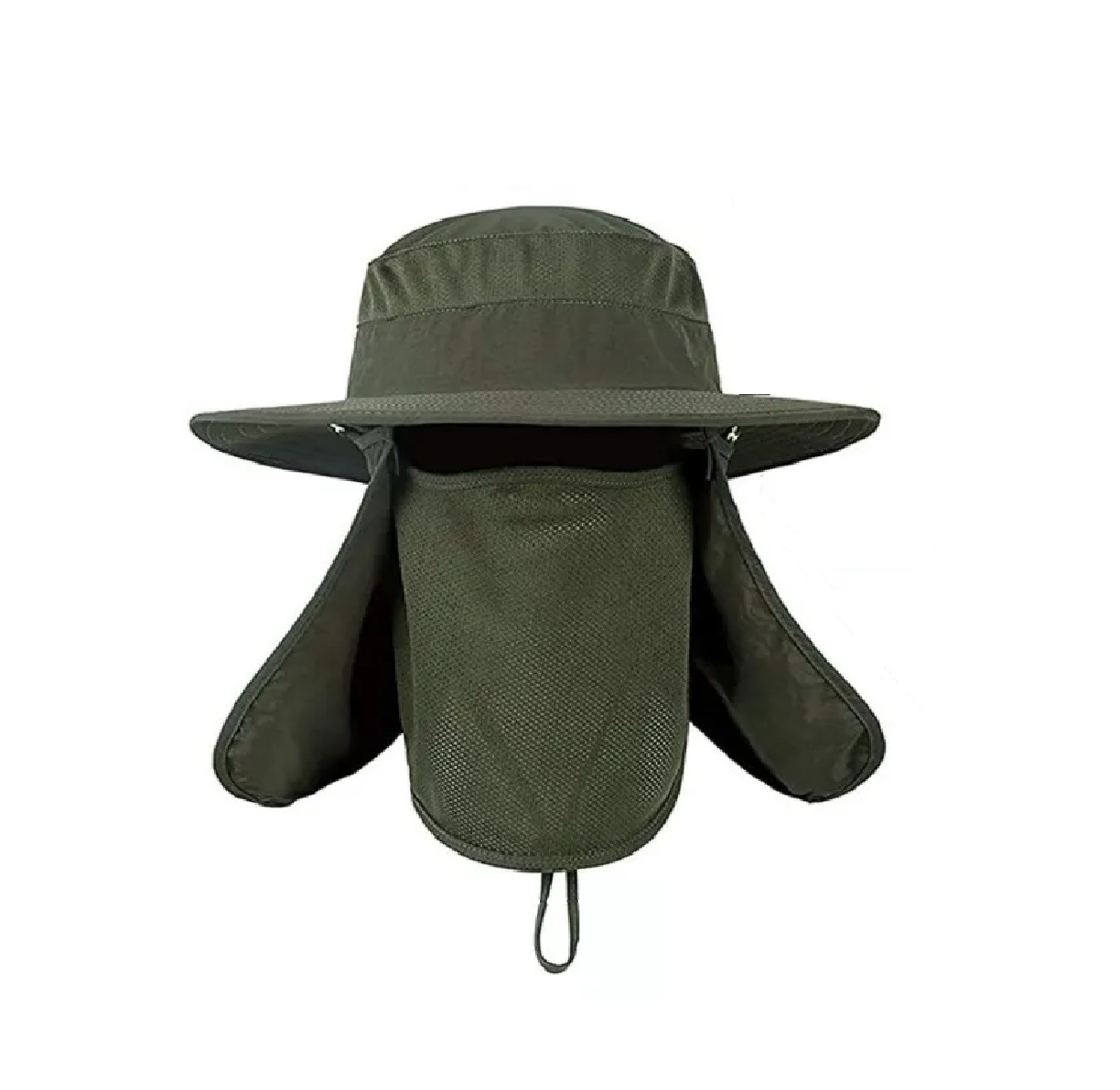 Sombrero con Protección para Cuello y Cara Eo Safe Imports ESI-003 color Verde