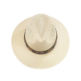 Foto 2 | Sombrero De Caballero A Ángelozano Beige De Lona Rígida Con Telar Tejido