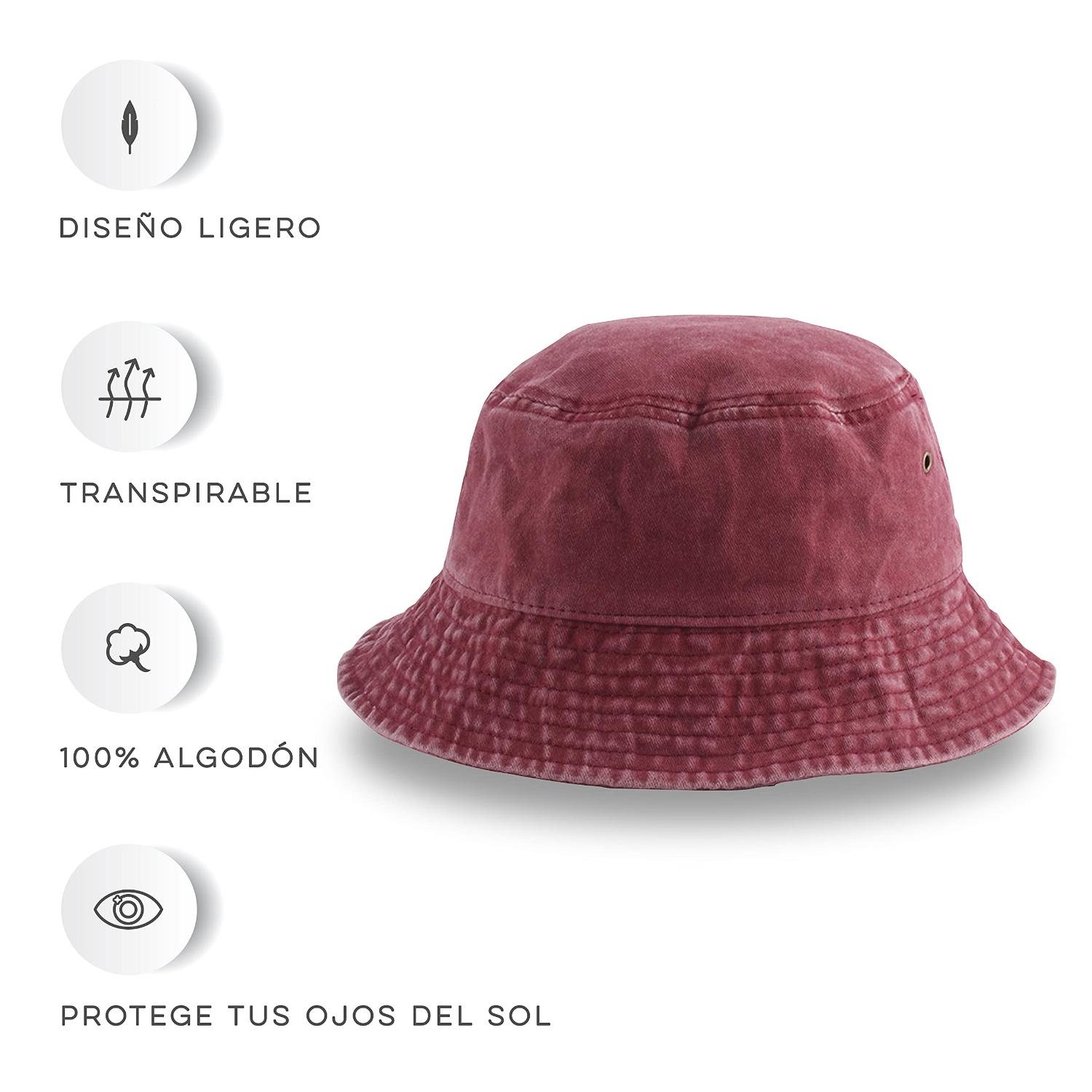 Foto 3 pulgar | Bucket Hat Unisex Ligero Y Resistente Vedicci Rojo