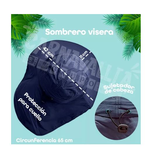 Foto 2 | Sombrero Cazador Wünd Azul para Protección del Sol