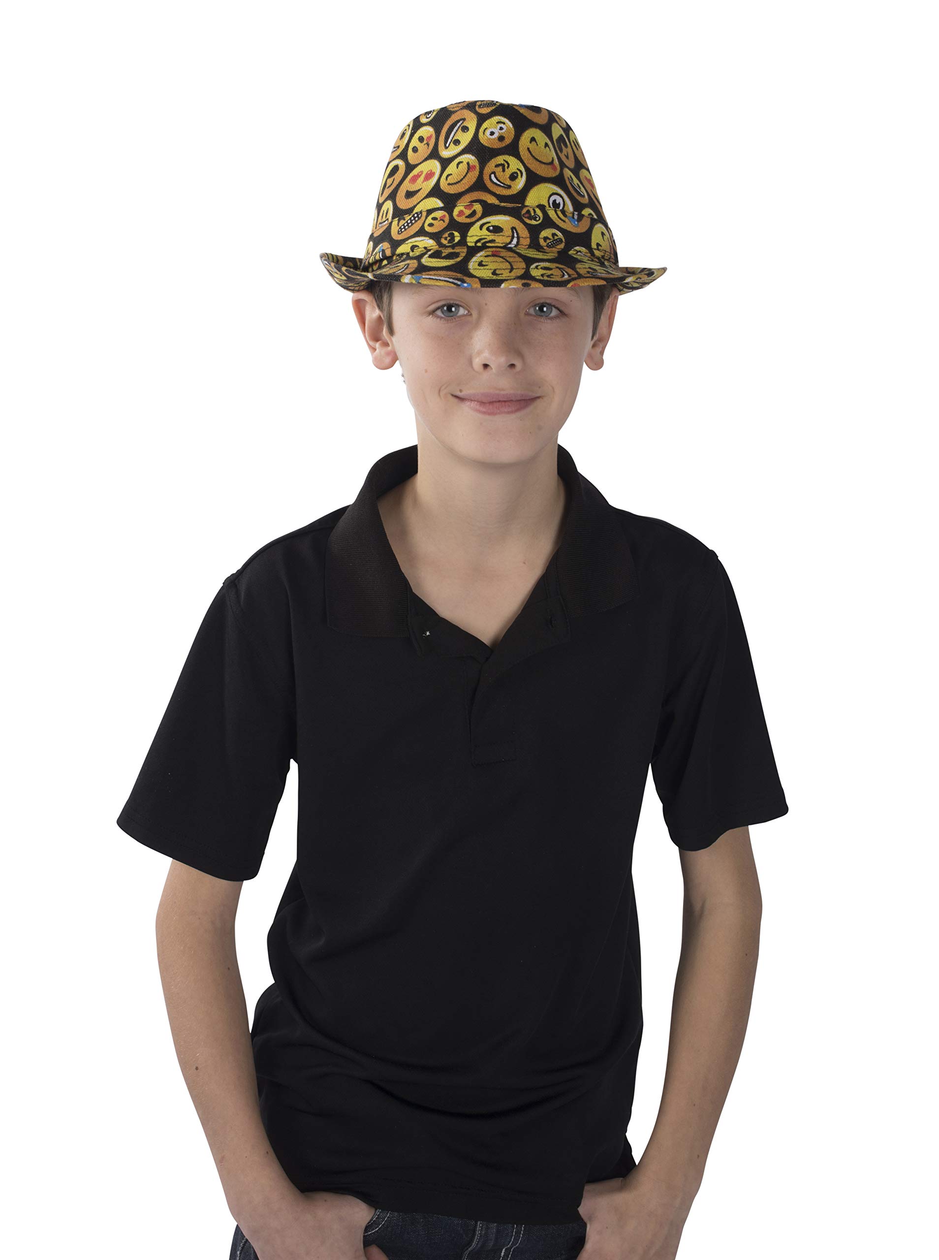 Estampado De Emoticonos De Fedora Hat Dress Up America, Talla Única - Venta Internacional.