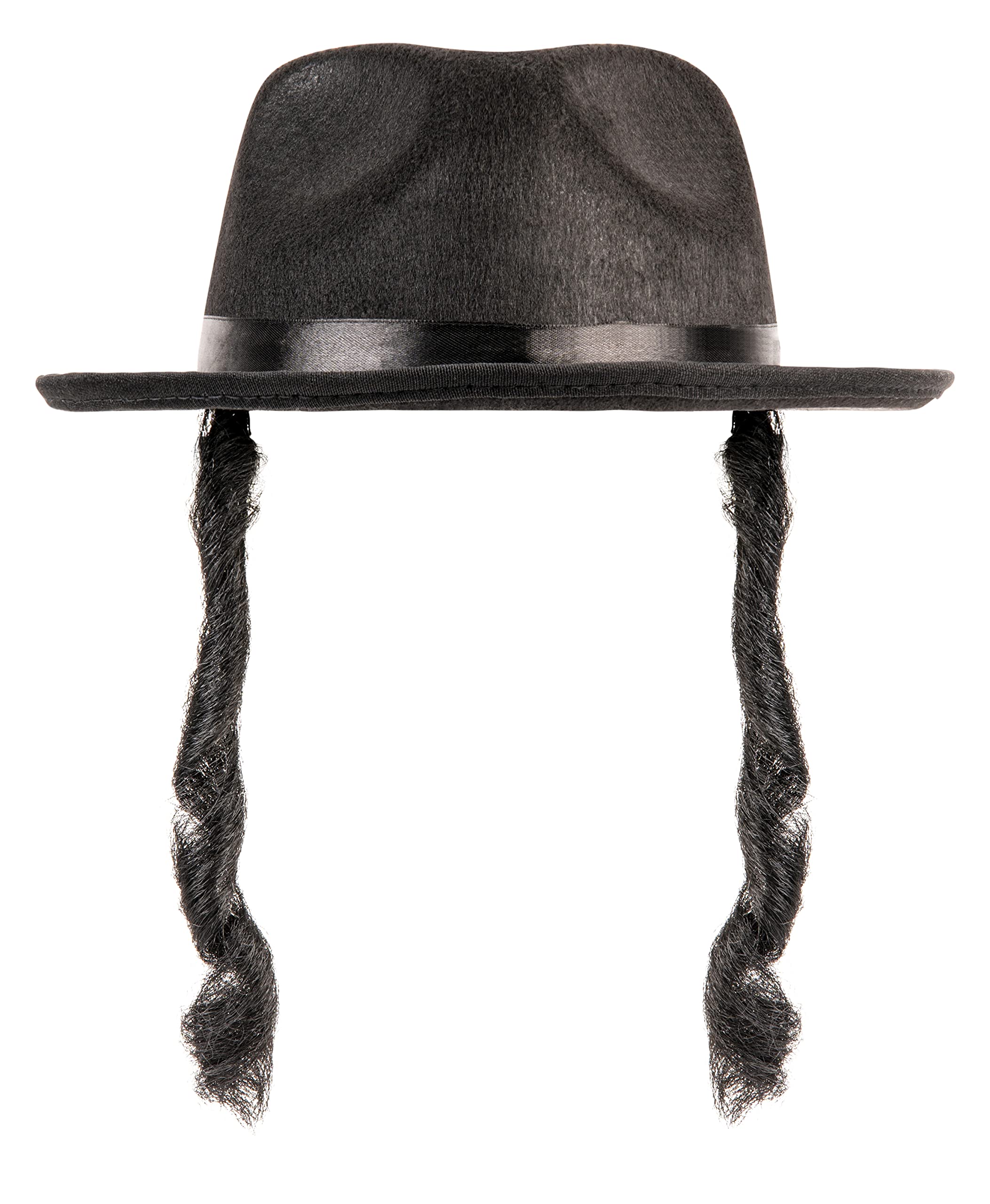 Foto 2 | Sombrero Para Disfraz De Rabino Judío Estadounidense, Fedora, Para Adultos, Negro - Venta Internacional.