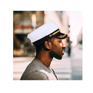 Foto 3 | Sombrero Ajustable Capitan Marinero Gorro Gorra Yate 1 Pzs Blanco