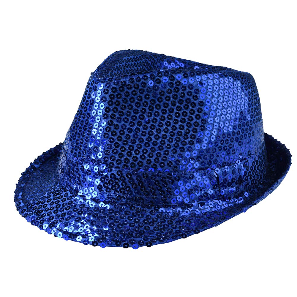 Foto 2 pulgar | Lentejuelas Fedora Hat Dress Up America Para Adultos, Lentejuelas Azules - Venta Internacional.