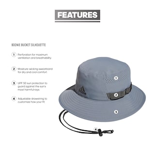 Foto 2 | Gorro De Pescador Adidas Victory Outdoors Sideline Sun Protect, Gris - Venta Internacional.