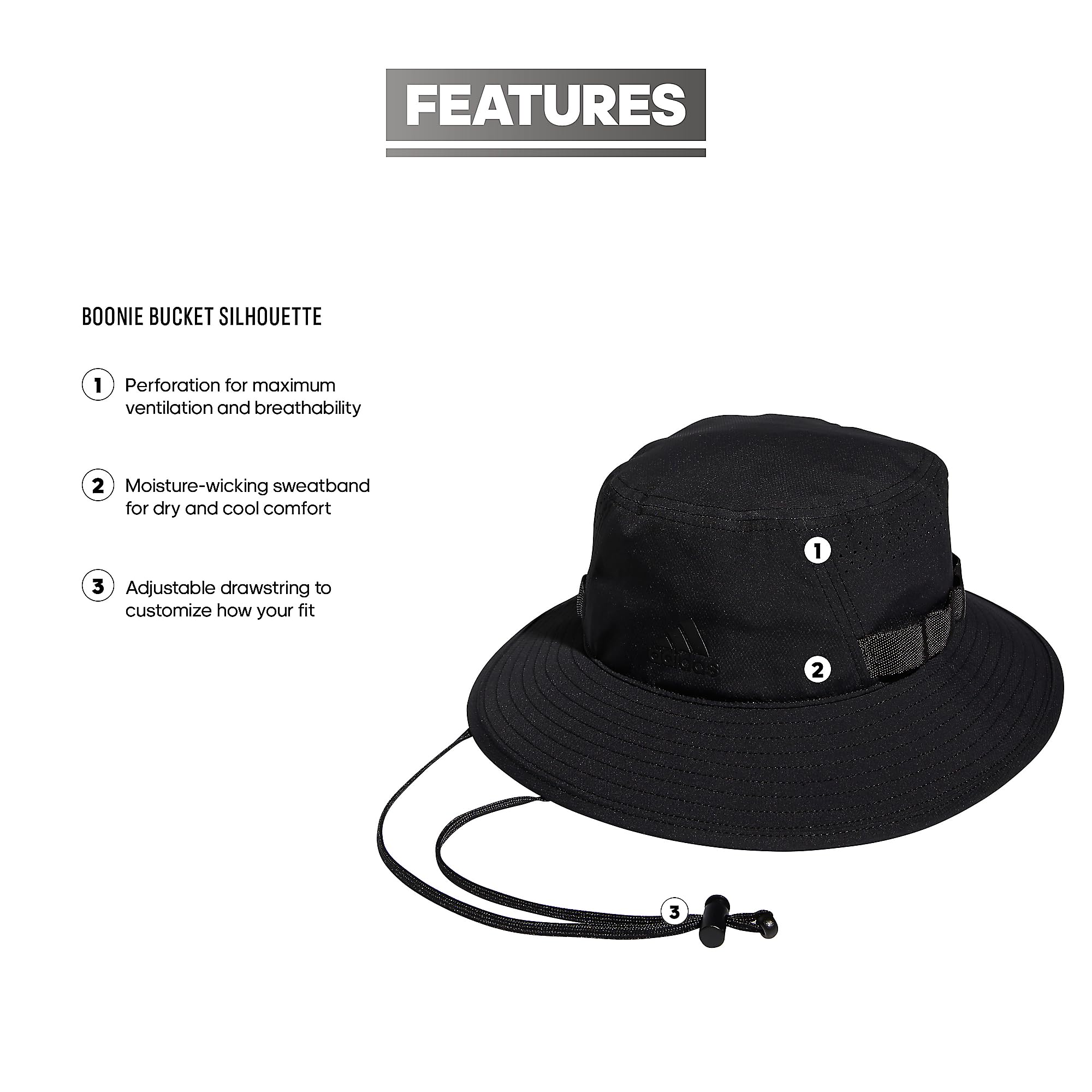 Foto 3 pulgar | Sombrero De Pescador Adidas Victory Outdoors Sideline Sun Protect - Venta Internacional.