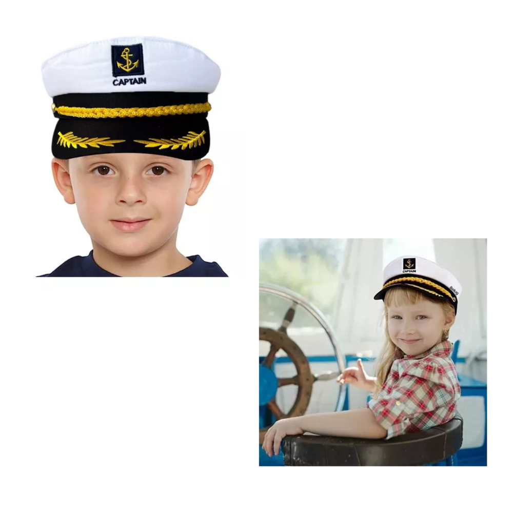 Foto 5 pulgar | Sombrero Ajustable Capitán Marinero Gorro Gorra Yate 1 Pzs, Belug  Blanco