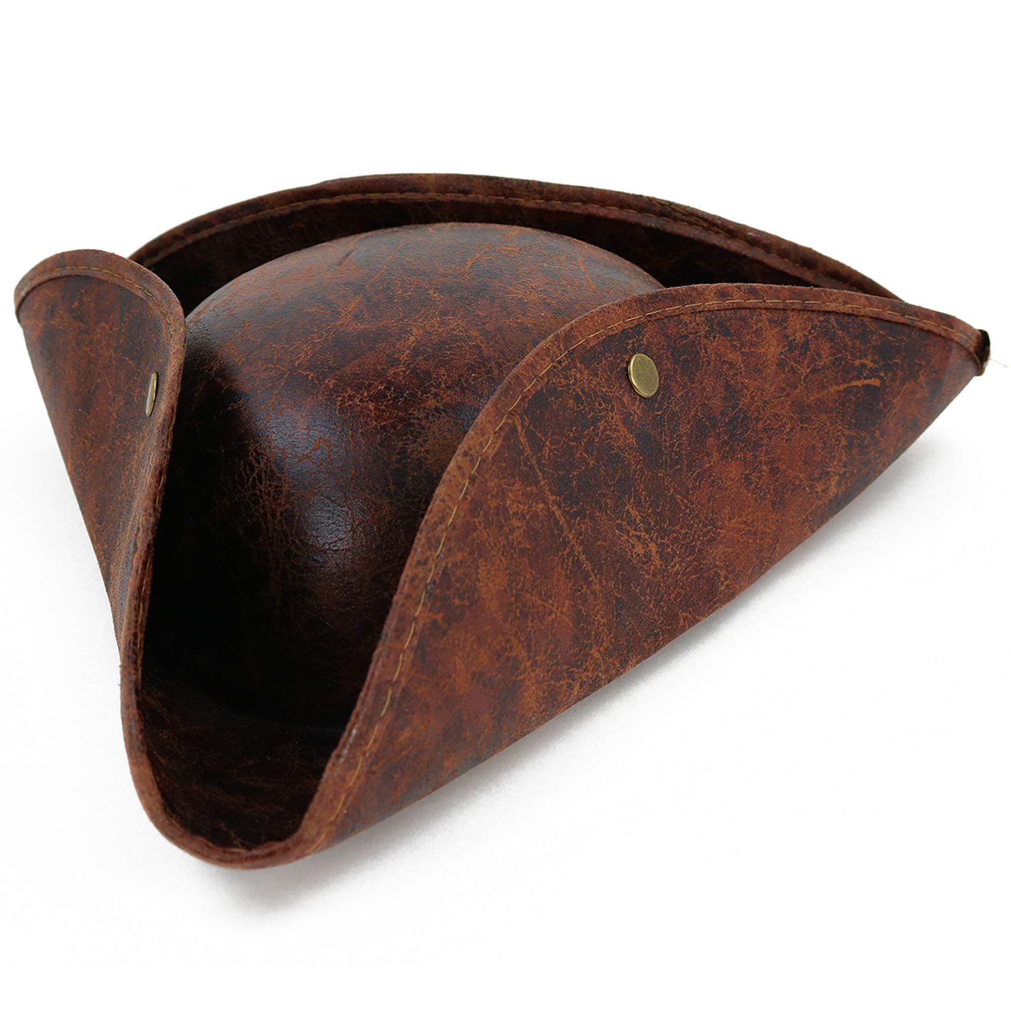 Foto 1 | Sombrero De Pirata Con Forma De Esqueleto De Tricornio De Piel Sintética, Marrón, Para Adultos Y Niños - Venta I