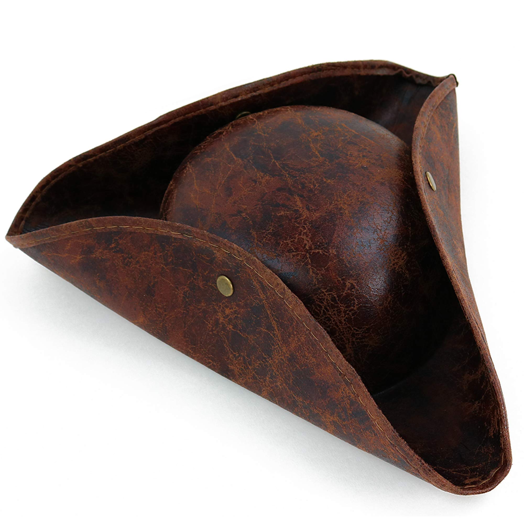 Foto 3 | Sombrero De Pirata Con Forma De Esqueleto De Tricornio De Piel Sintética, Marrón, Para Adultos Y Niños - Venta I