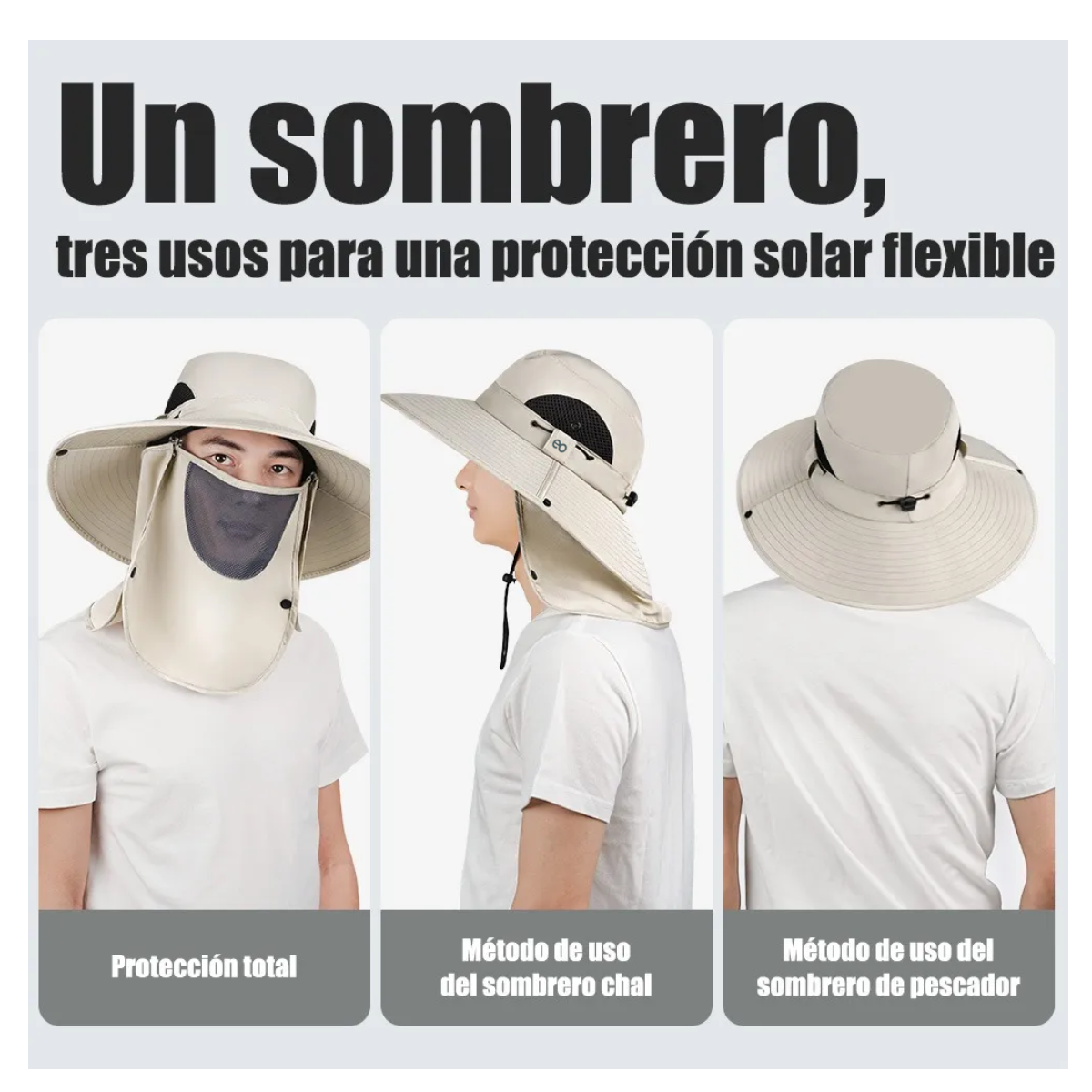 Foto 4 | Sombrero De Pescador Verano Sombrero De Sol  Eo Safe Imports Esi-19691 Beige