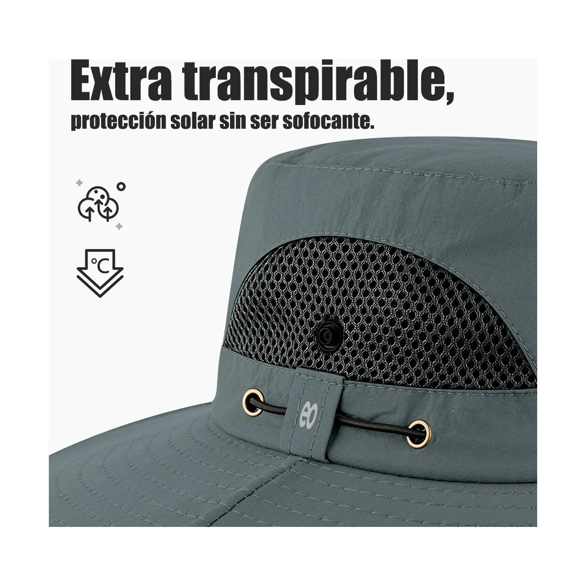 Foto 4 pulgar | Sombrero De Pescador Verano Sombrero De Sol Eo Safe Imports Esi-19692 Verde