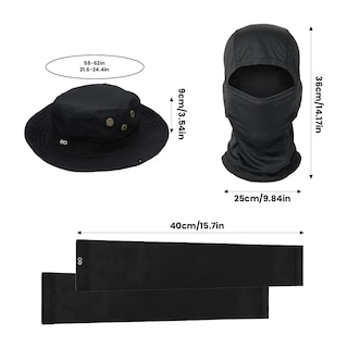 Foto 2 | Sombrero Para Sol Protector Con Pasamontañas Y Manga Eo Safe Imports Esi-19695 Negro