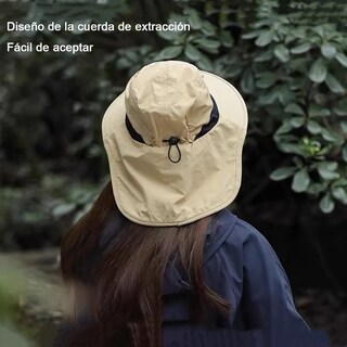 Foto 3 | Sombrero Pesca Sol Protección Cuello Cara Eo Safe Imports Esi-19697 Azul