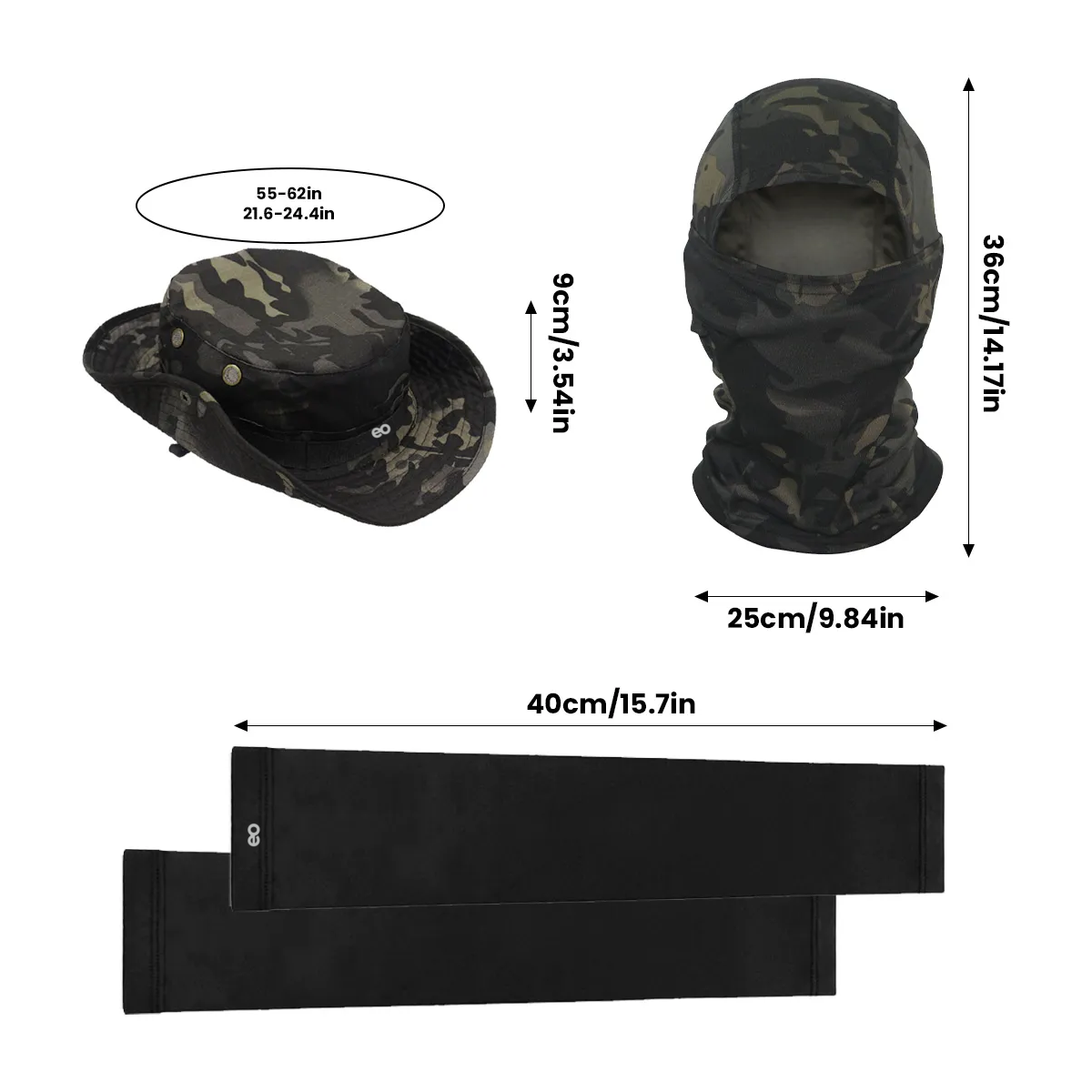 Foto 2 | Sombrero Para Sol Protector Con Pasamontañas Y Manga Eo Safe Imports Esi-19694 Negro