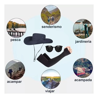 Foto 3 | Sombrero De Sol Para Hombre Exterior Lab.g Negro Verde