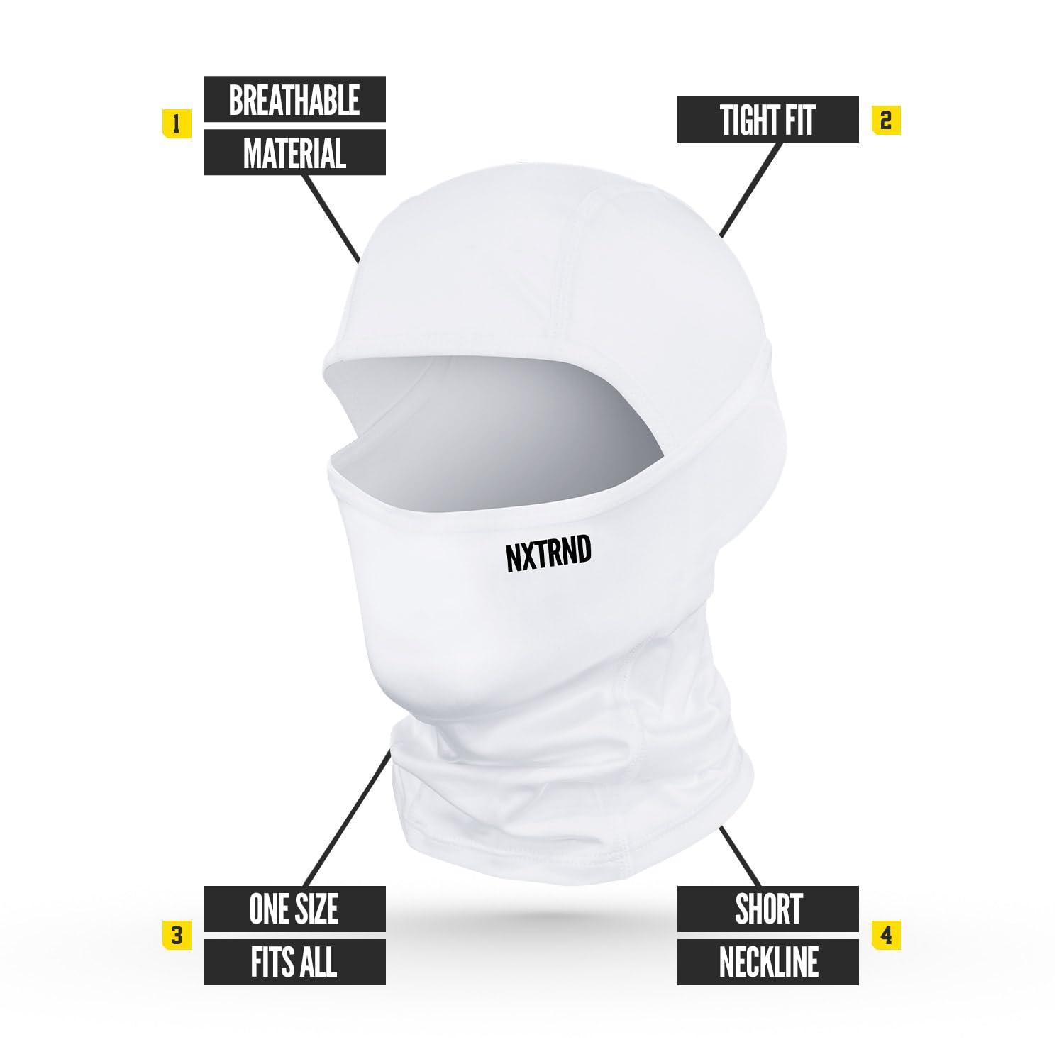 Foto 3 pulgar | Máscara De Esquí Nxtrnd Football Shiesty Cooling Balaclava, Color Blanco - Venta Internacional.