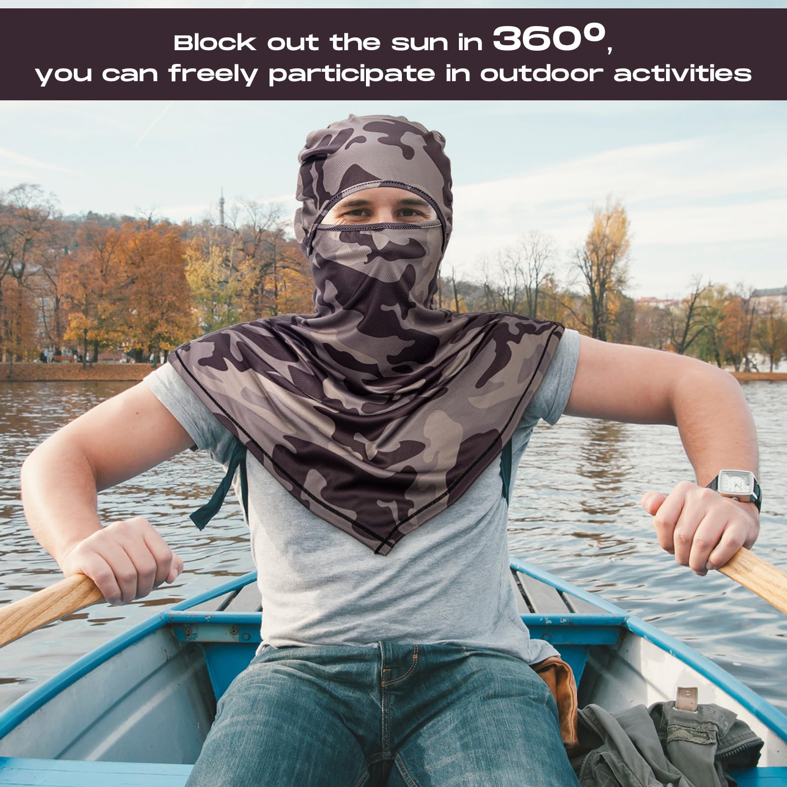 Foto 5 pulgar | Balaclava Face Cover Syhood Summer Protector De Cuello Para Hombre - Venta Internacional.