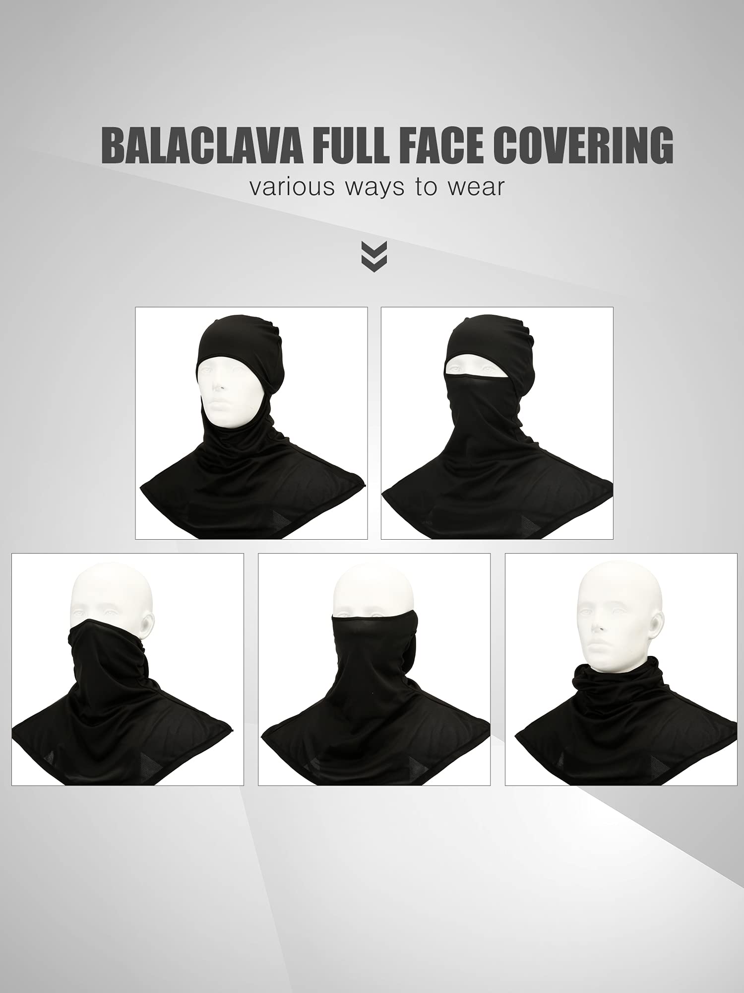 Foto 6 pulgar | Cubierta Facial Con Pasamontañas, Protección Solar, Cuello, 3 Unidades, Satinior - Venta Internacional.