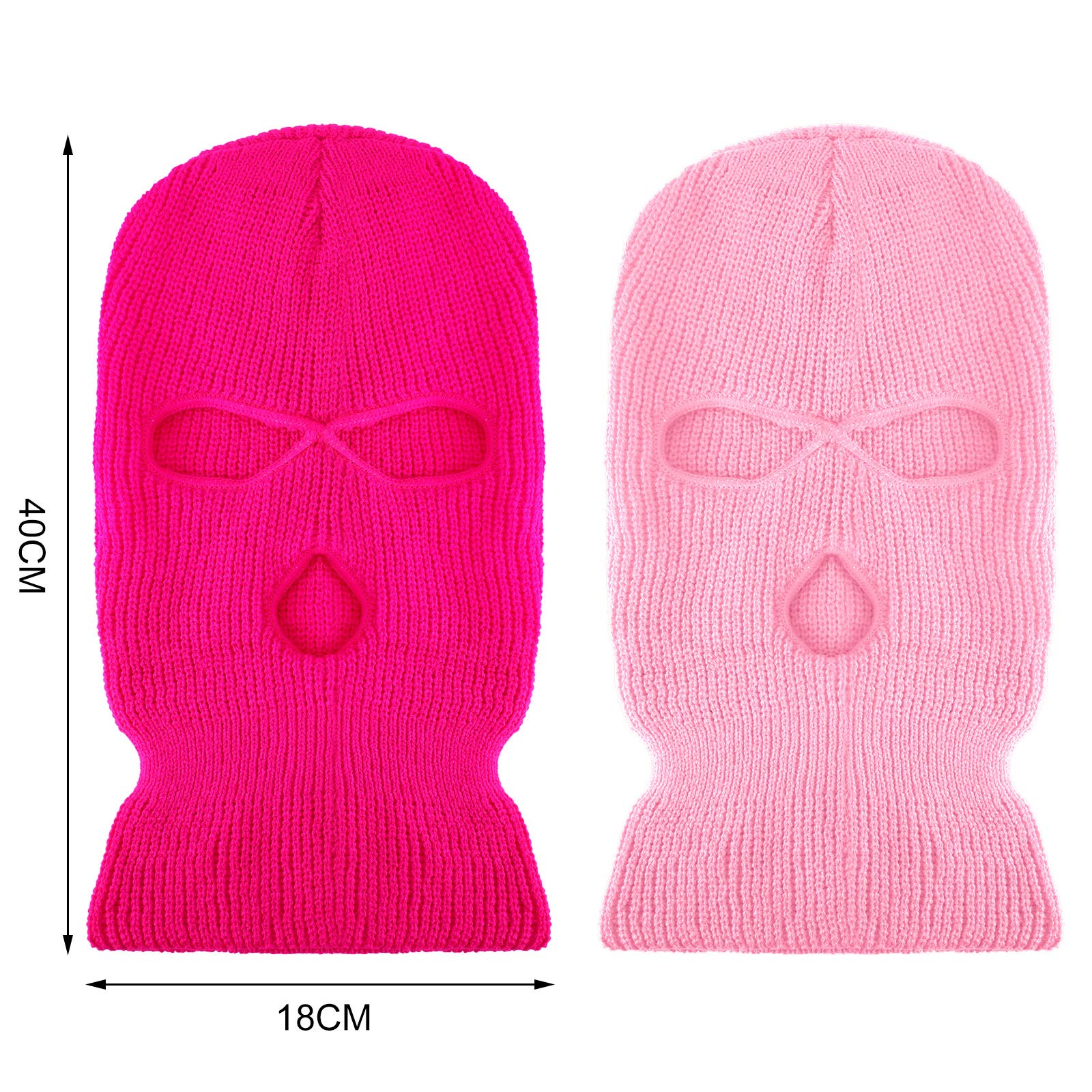 Foto 4 pulgar | Pasamontañas Con Forma De Pasamontañas Eboot, Tejido Con 3 Agujeros, Cara Completa, Invierno, X2 - Venta Internacional.