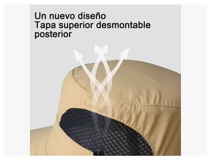 Foto 5 pulgar | Sombrero Xtellar El Sol Gorra Protección Cuello Y Cara +manga Y Gafa