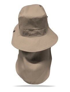 Foto 3 | Sombrero Cazador Con Capa Protección Del Sol Unitalla Color Marron Claro