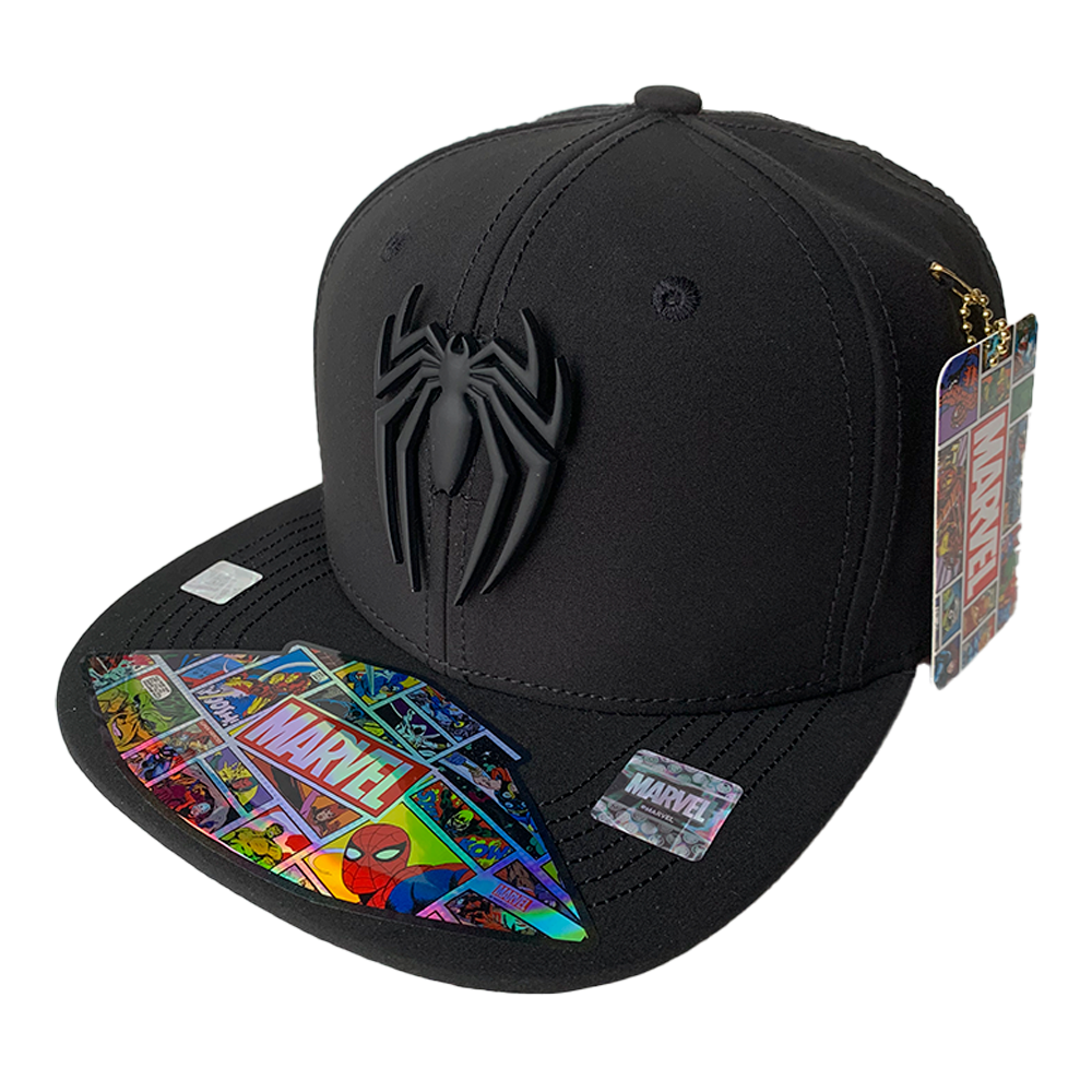 Foto 2 pulgar | Gorra Marvel de Spider-Man Placa Metálica Mate color Negro y Rojo 57 cm