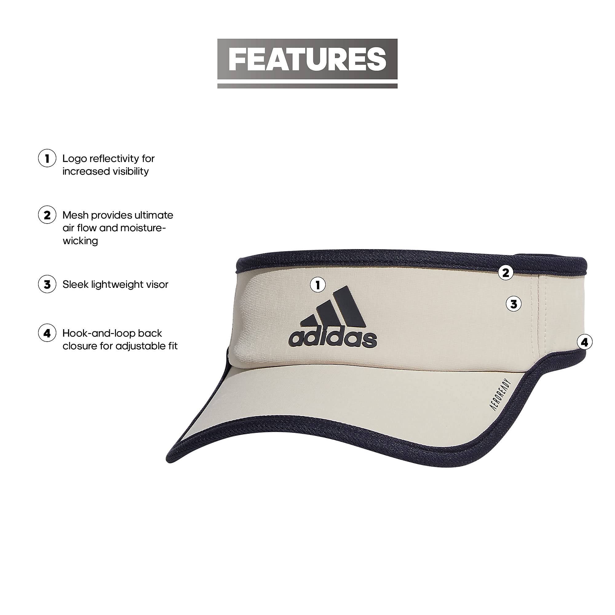 Foto 3 pulgar | Visera Adidas Superlite De Ajuste Ajustable Sport Wonder Beige - Venta Internacional.