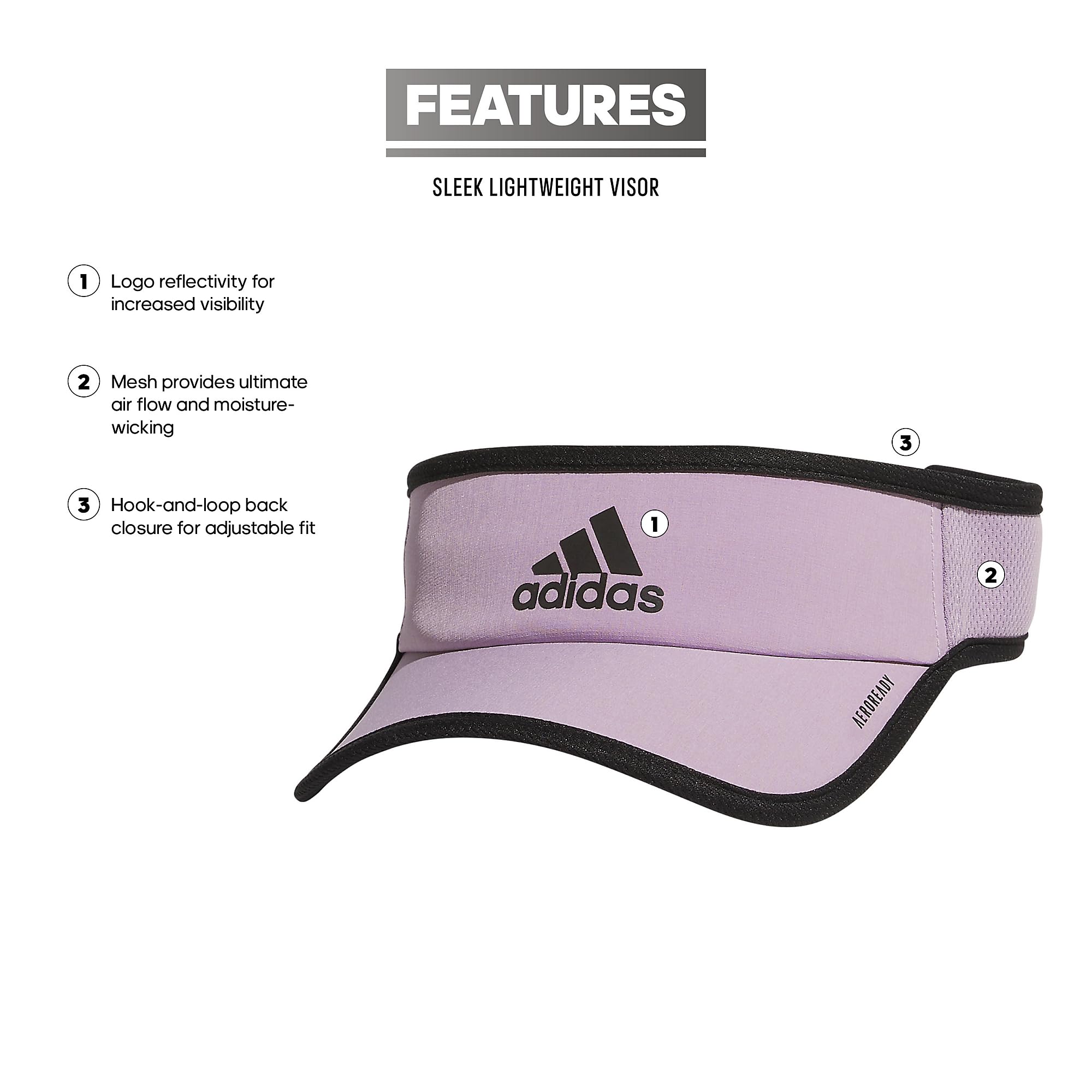 Foto 3 pulgar | Visera Adidas Superlite De Ajuste Ajustable Sport Performance - Venta Internacional.