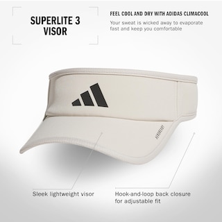Foto 2 | Visera Adidas Superlite De Ajuste Ajustable Sport Wonder Grey - Venta Internacional.