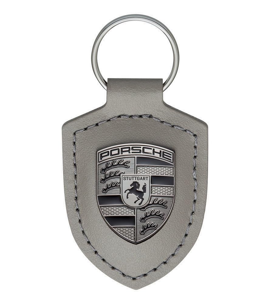 Foto 2 pulgar | Llavero Porsche De Piel Turbonita Gris Plomizo - Venta Internacional.