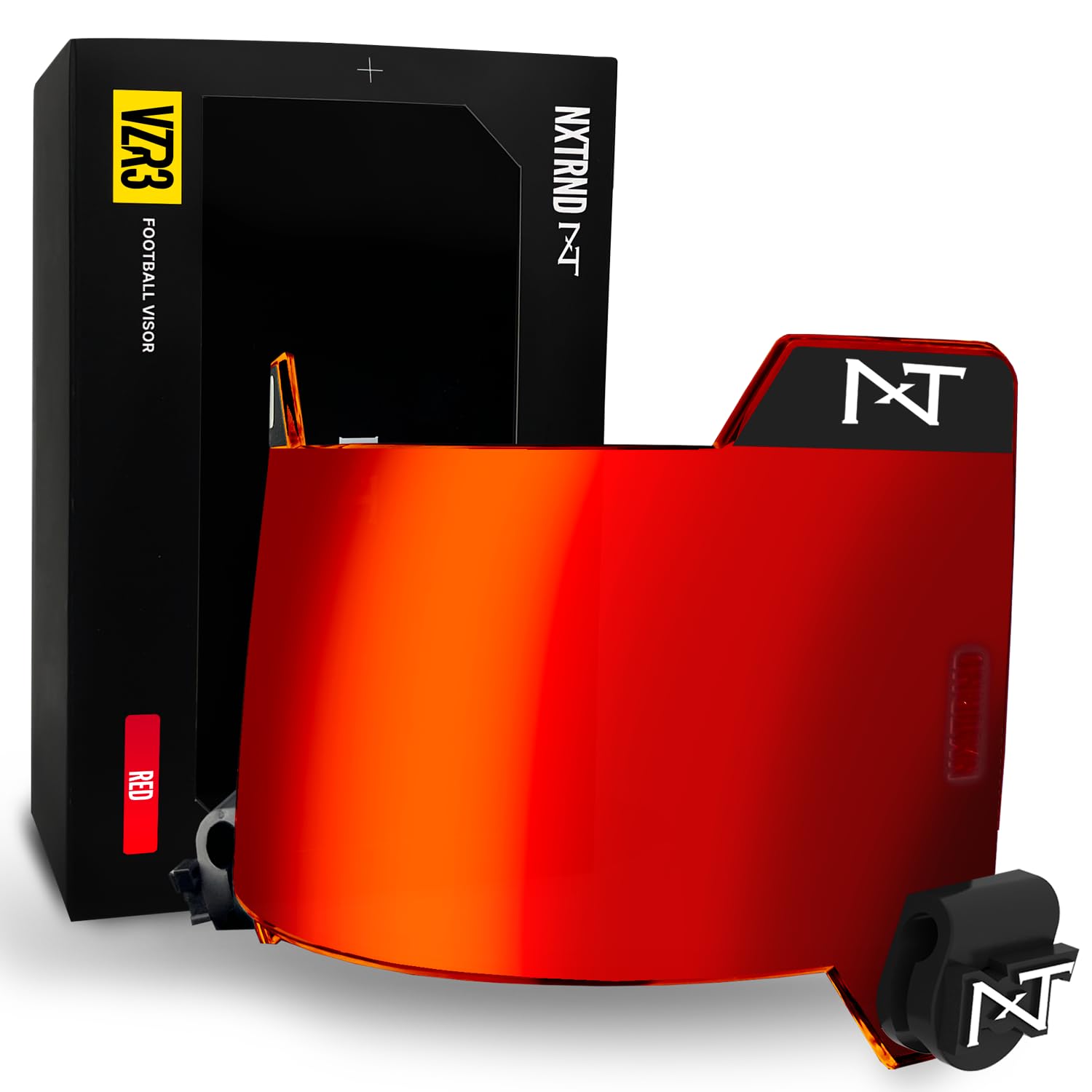 Foto 2 pulgar | Visor De Fútbol Nxt Nxt Nxtrnd Vzr3 Con Tecnología De Lente Curva, Color Rojo - Venta Internacional.