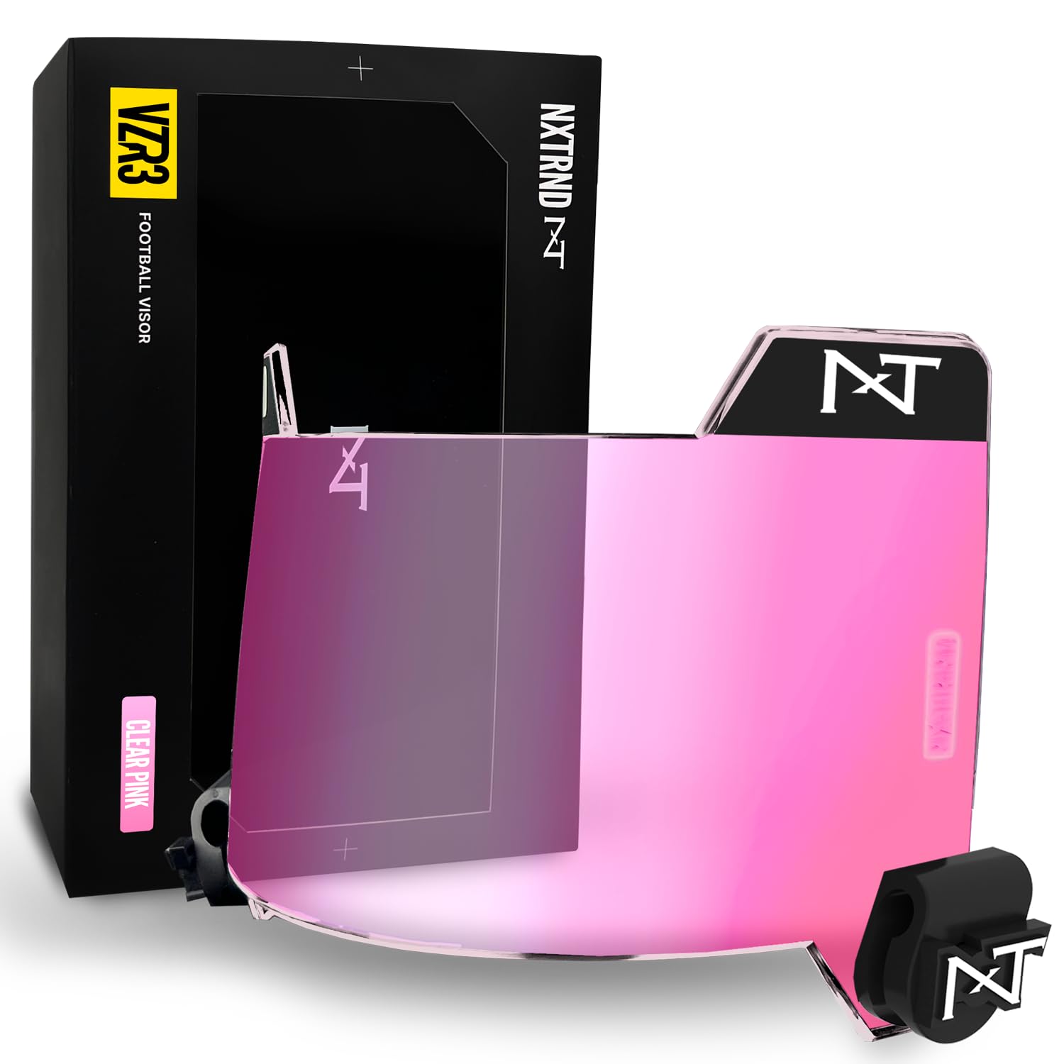 Foto 1 | Visera De Fútbol Nxt Nxt Nxtrnd Vzr3 Con Lente Curva, Color Rosa Transparente - Venta Internacional.