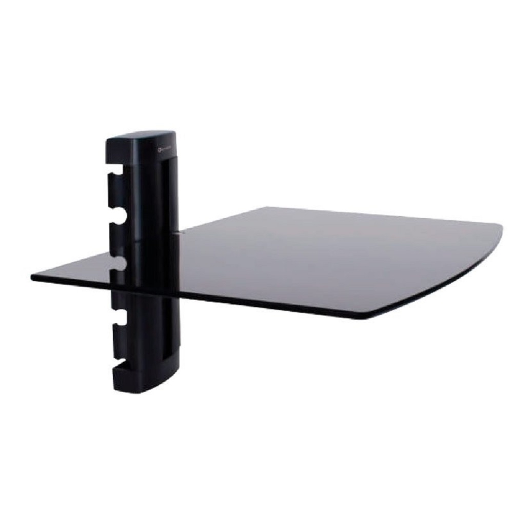 Soporte Getttech Tw-1432 para Dvd de Cristal y Aluminio color Negro