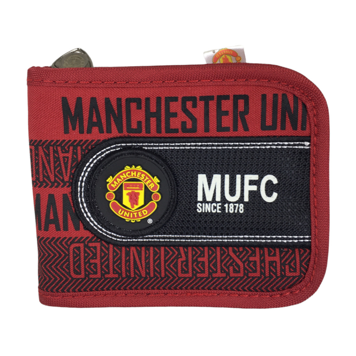 Foto 6 pulgar | Kit De 3 Piezas Cartera, Bonete Y Bufanda Manchester United Color Vino