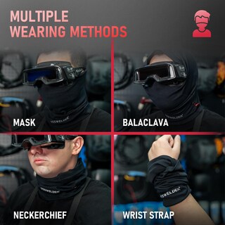 Foto 3 | Mascarilla Facial De Soldadura Resistente Al Fuego Neck Gaiter Yeswelder - Venta Internacional.