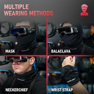 Foto 3 | Mascarilla Facial De Soldadura Resistente Al Fuego Neck Gaiter, Paquete De 2 Unidades Yeswelder - Venta Internacional.