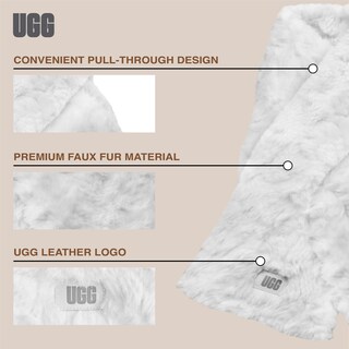 Foto 4 | Bufanda Ugg De Piel Sintética Con Estampado Nimbus Para Mujer Con Logotipo De Piel - Venta Internacional.