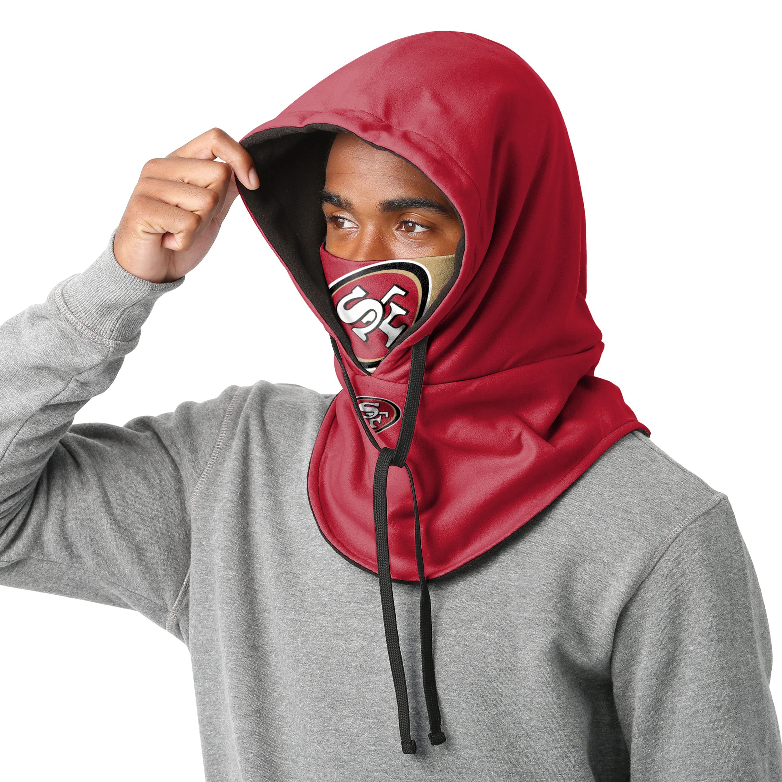 Foto 4 pulgar | Polaina Con Capucha Foco San Francisco 49ers Nfl Con Cordón - Venta Internacional.