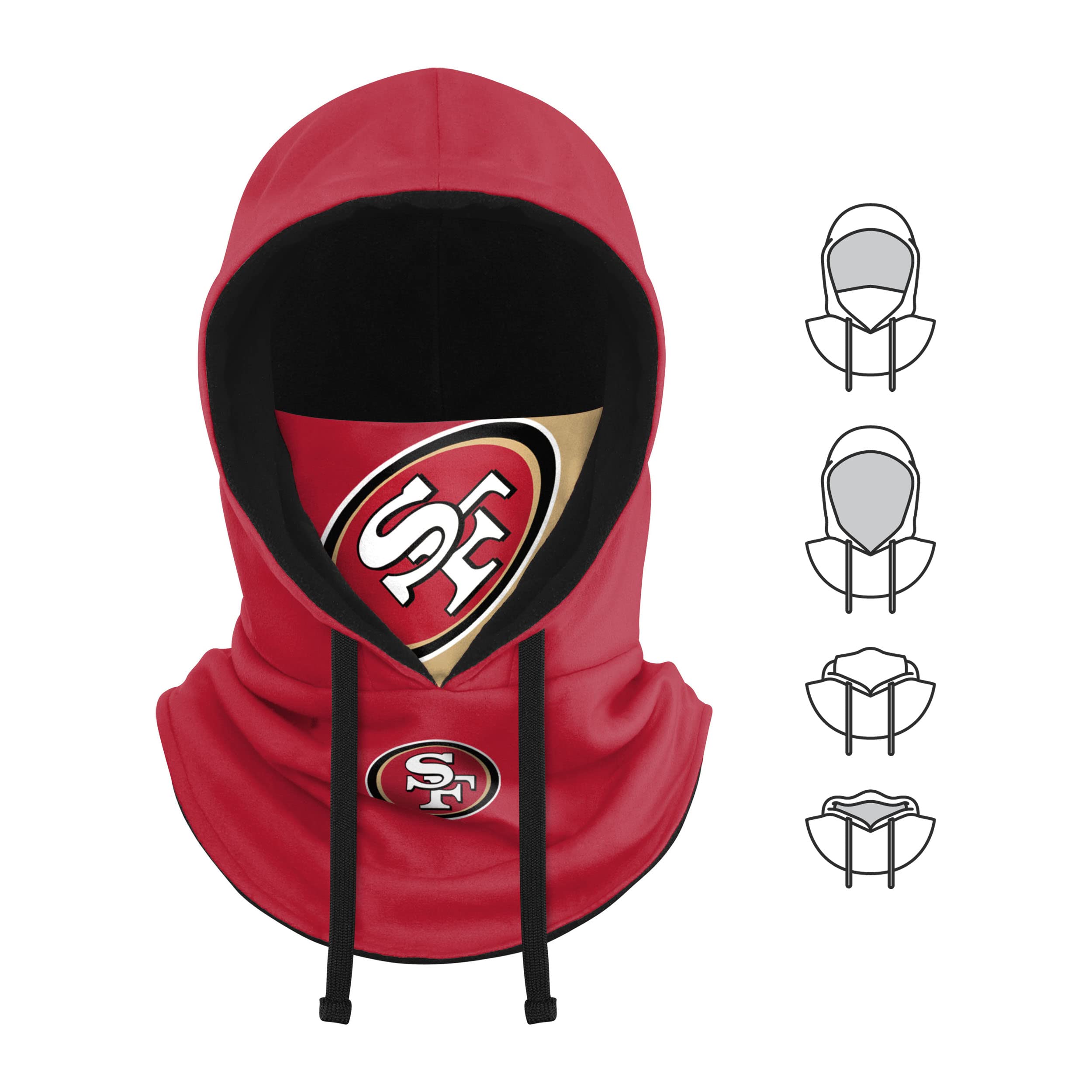 Foto 6 pulgar | Polaina Con Capucha Foco San Francisco 49ers Nfl Con Cordón - Venta Internacional.