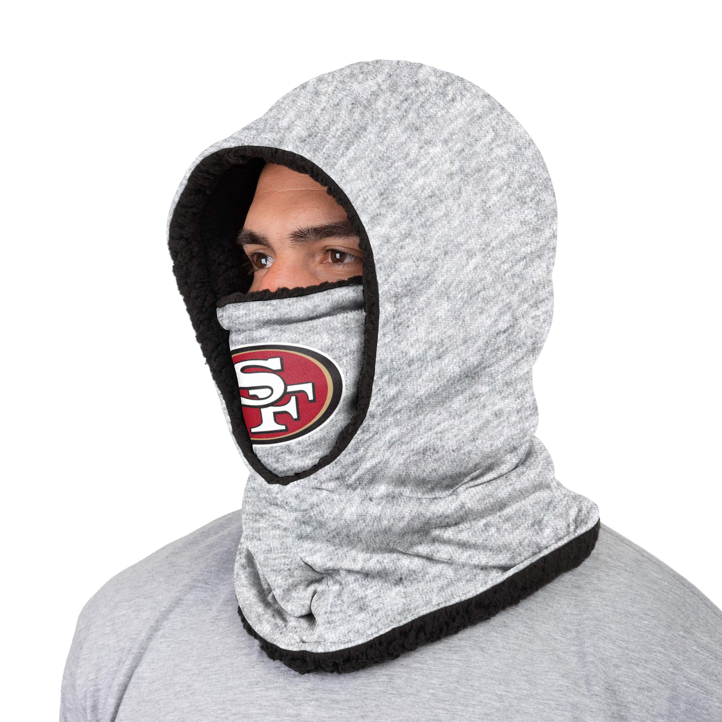 Foto 3 pulgar | Polaina Con Capucha Foco San Francisco 49ers Nfl Heather Grey - Venta Internacional.