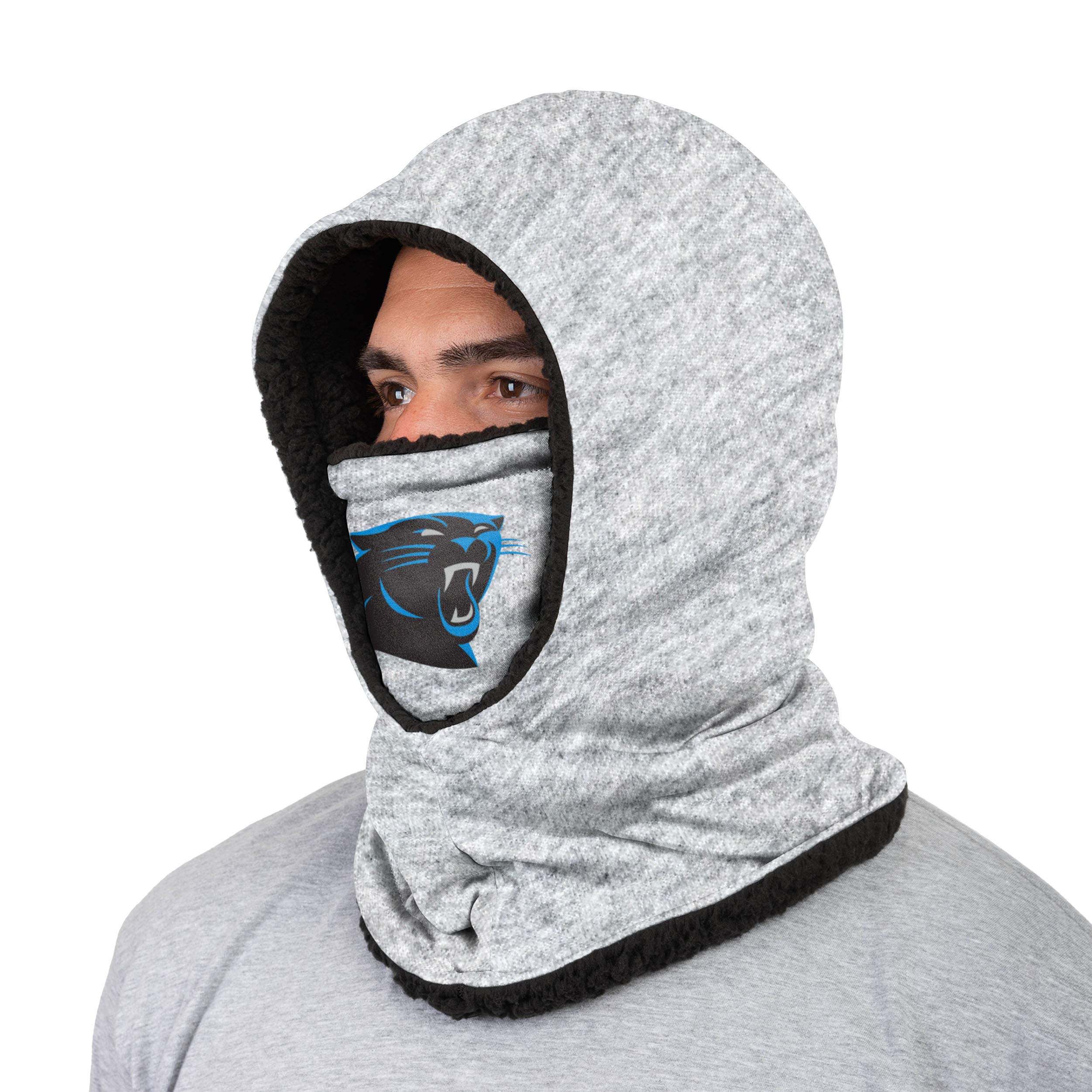 Foto 2 | Polaina Con Capucha Foco Carolina Panthers Nfl Heather Grey - Venta Internacional.