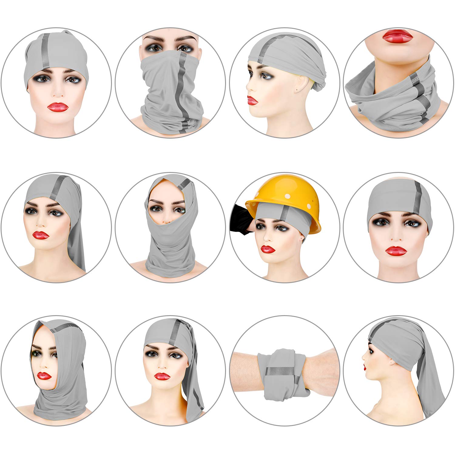 Foto 2 | Bufanda Reflectante Satinior Para El Cuello, Máscara Facial, 4 Unidades - Venta Internacional.