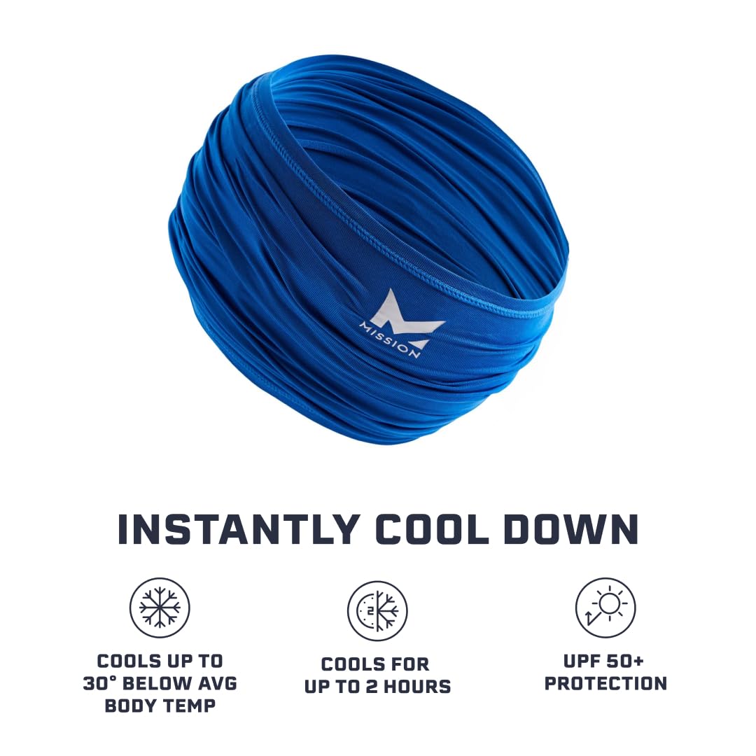 Foto 3 pulgar | Polaina Para Cuello Mission Cooling 12 En 1, Ligera, Azul, Unisex - Venta Internacional.