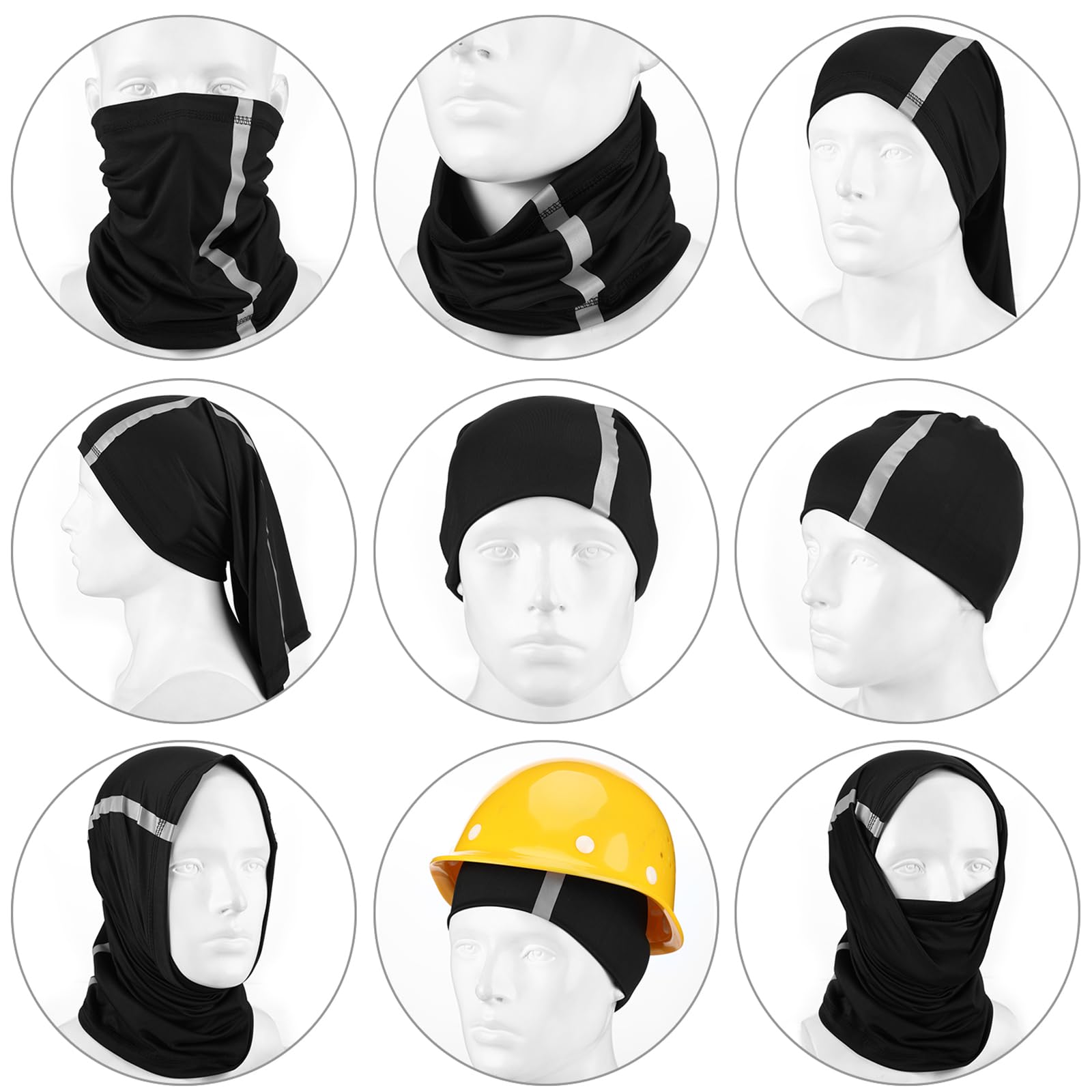 Foto 6 pulgar | Bufanda Reflectante Satinior Para El Cuello, Máscara Facial, 4 Unidades - Venta Internacional.