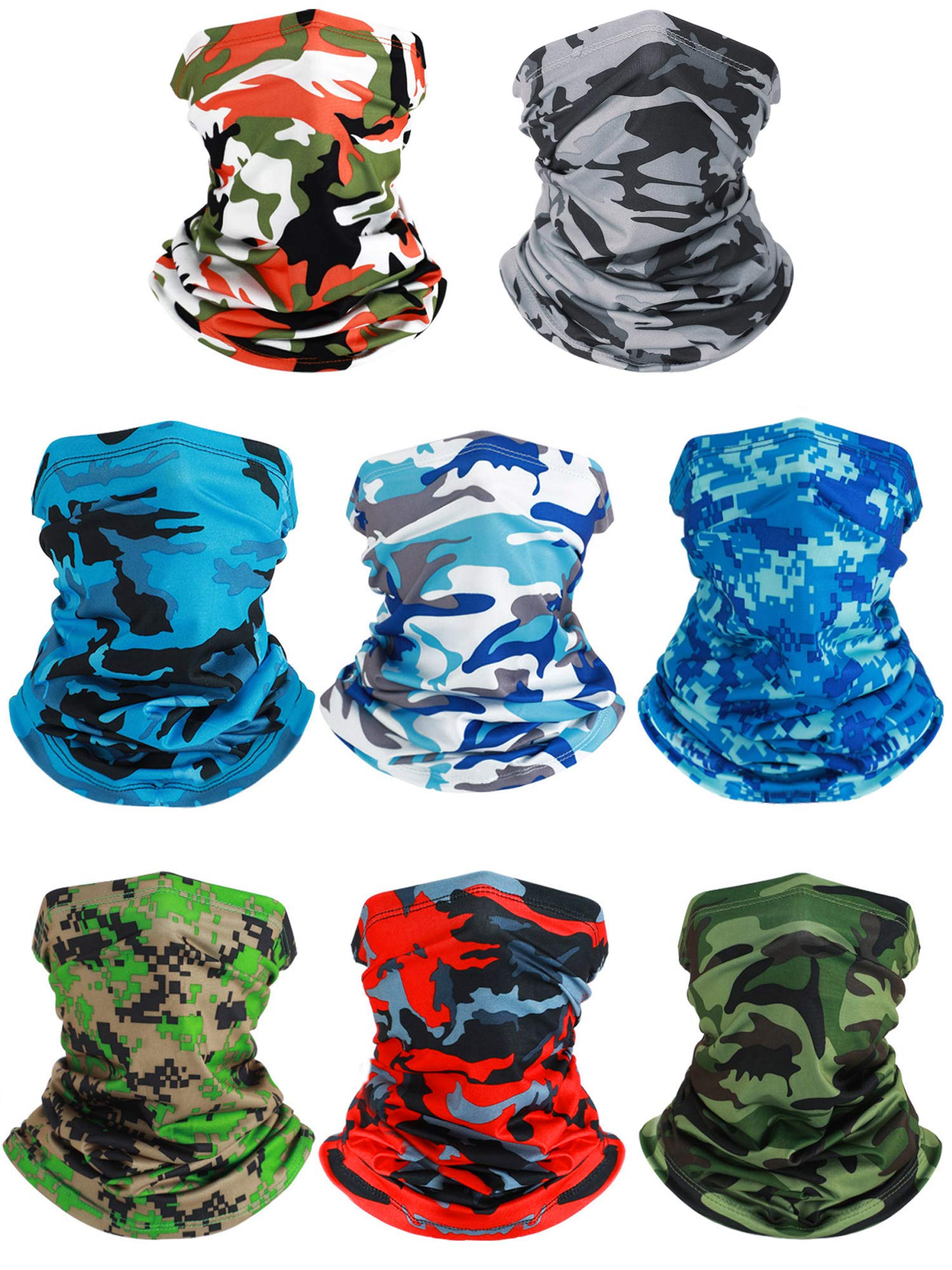Foto 2 pulgar | Pañuelos Tipo Bufanda Con Cuello, 8 Unidades, Para Hombre, Camuflaje De Verano - Venta Internacional.