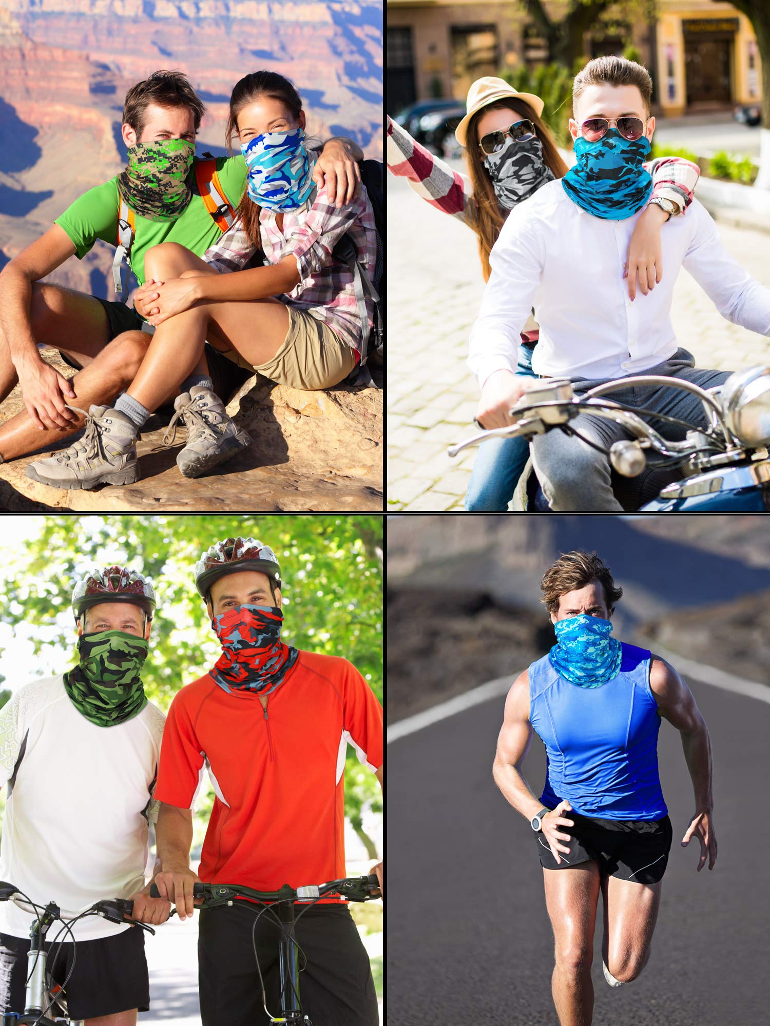 Foto 5 pulgar | Pañuelos Tipo Bufanda Con Cuello, 8 Unidades, Para Hombre, Camuflaje De Verano - Venta Internacional.