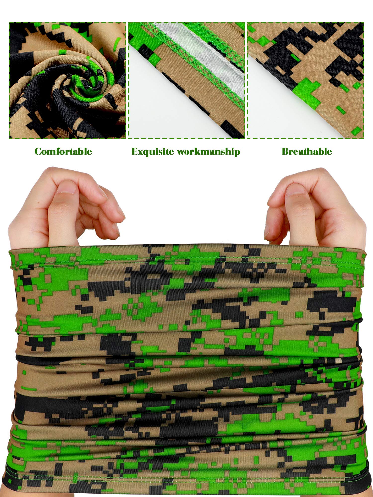 Foto 8 pulgar | Pañuelos Tipo Bufanda Con Cuello, 8 Unidades, Para Hombre, Camuflaje De Verano - Venta Internacional.