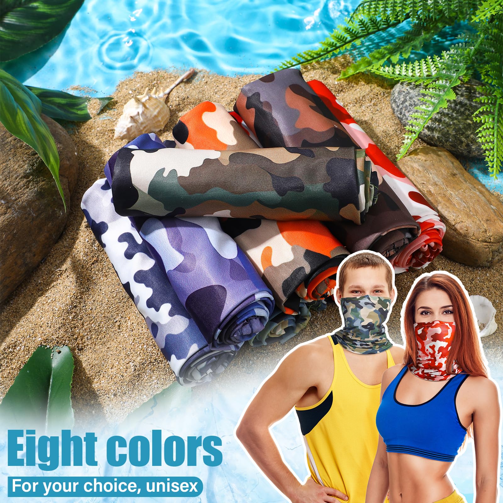Foto 4 pulgar | Pañuelos Con Polaina Para El Cuello Para Hombre, Camuflaje De Verano, Satinior - Venta Internacional.