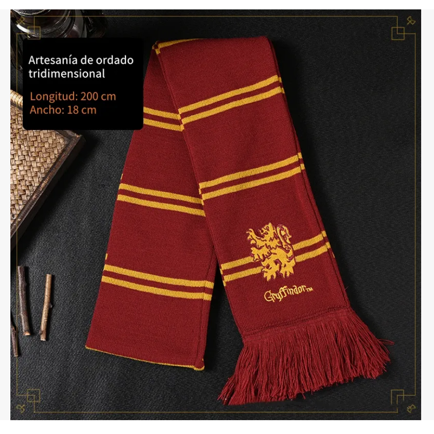 Foto 4 pulgar | Bufanda Bordada De Harry Potter De Alta Calidad
